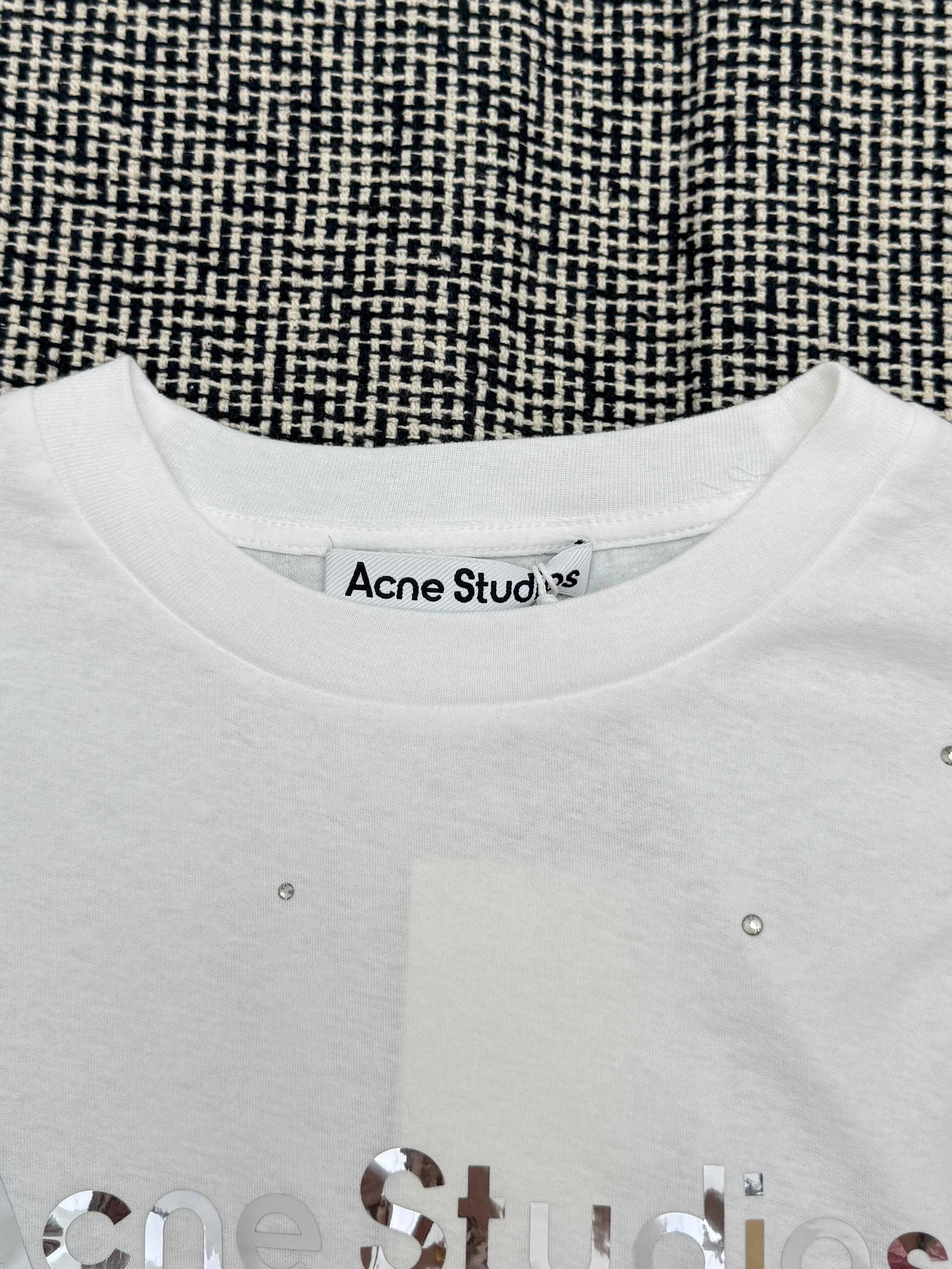 Acne Studios letter print hot diamond T-shirt long sleeve S/M/L/XL
